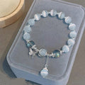 Imitation Cat's Eye Stone Bracelet with Pendant