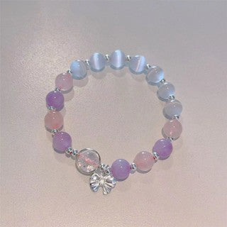 Imitation Cat's Eye Stone Bracelet with Pendant