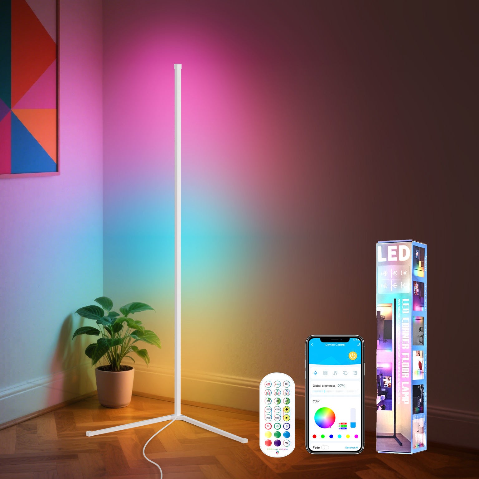 RGBIC Bluetooth Floor Lamp with App Control