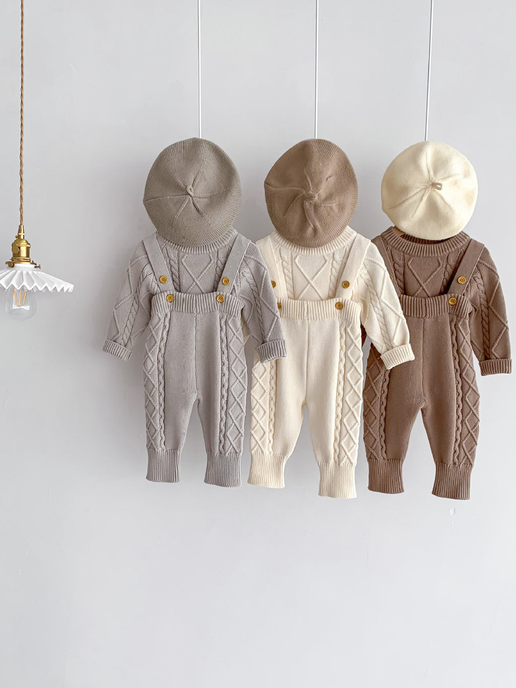 Baby Knit Sweater and Overalls Set
