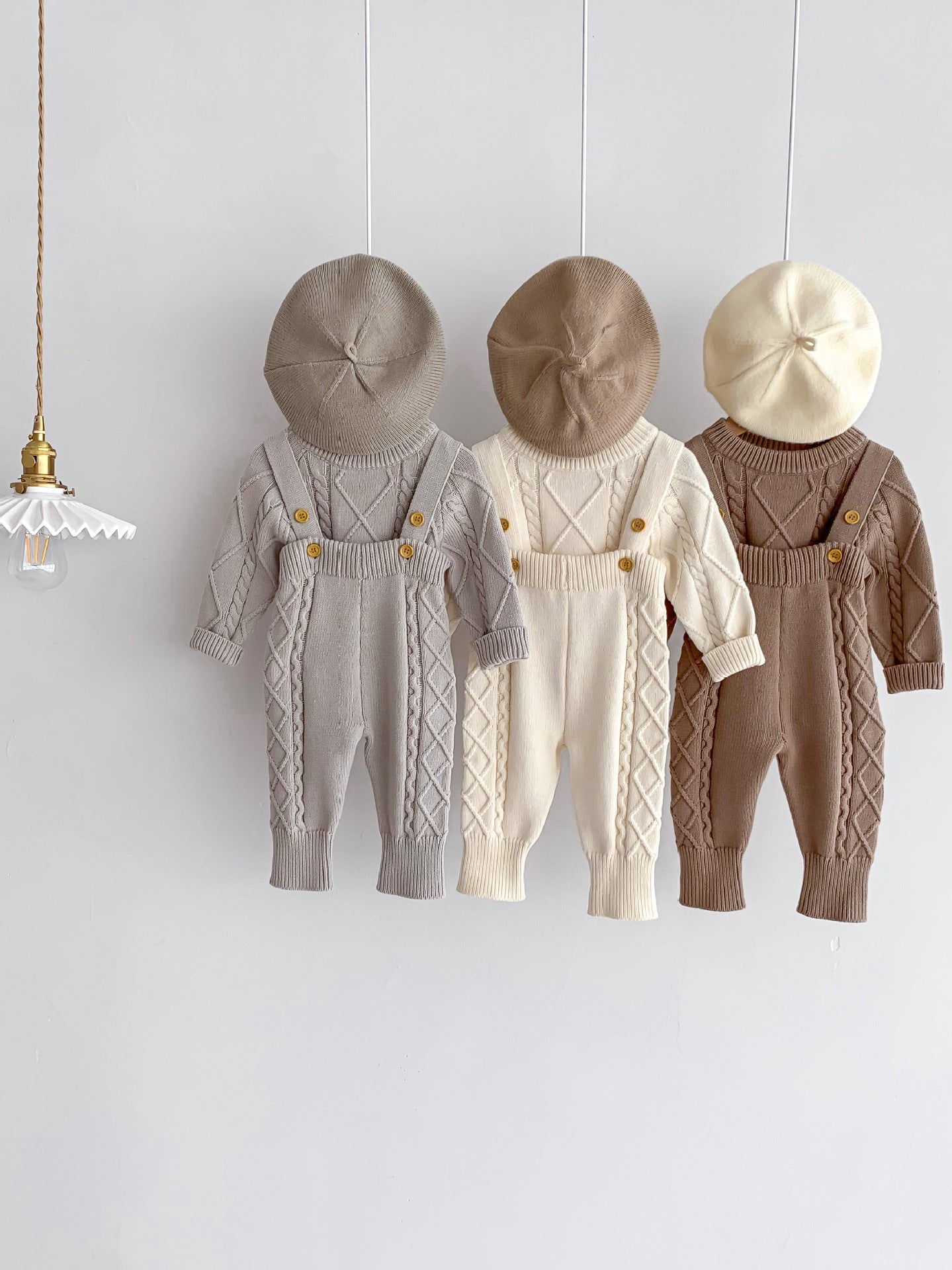 Baby Knit Sweater and Overalls Set